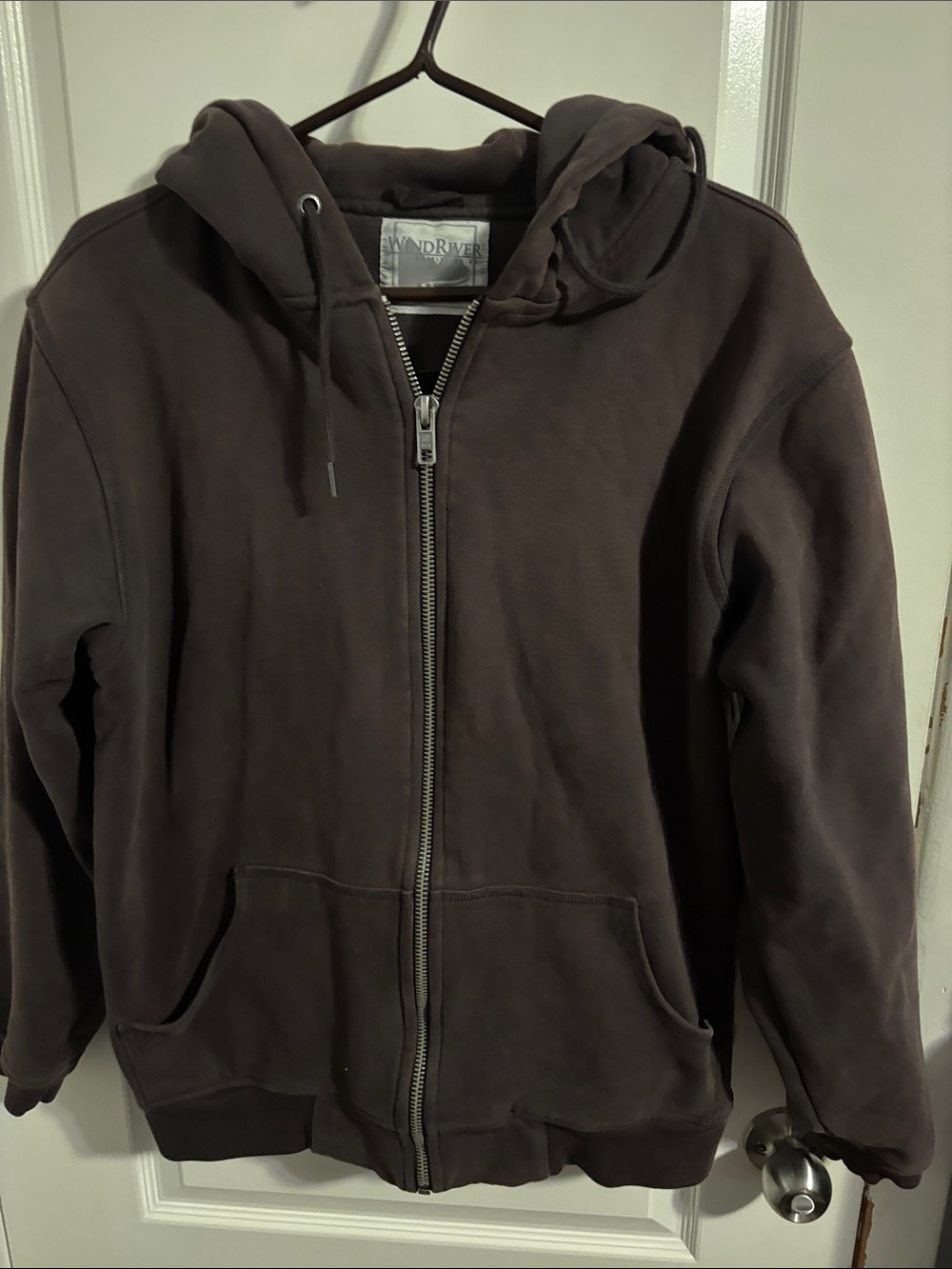 WindRiver Men's Zip-Up Hoodie - Dark Brown